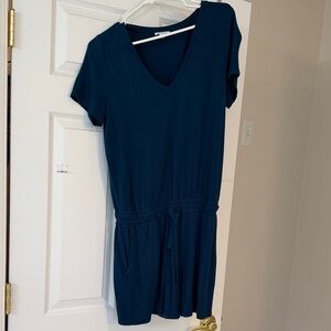 Daily Ritual Teal V-Neck Romper